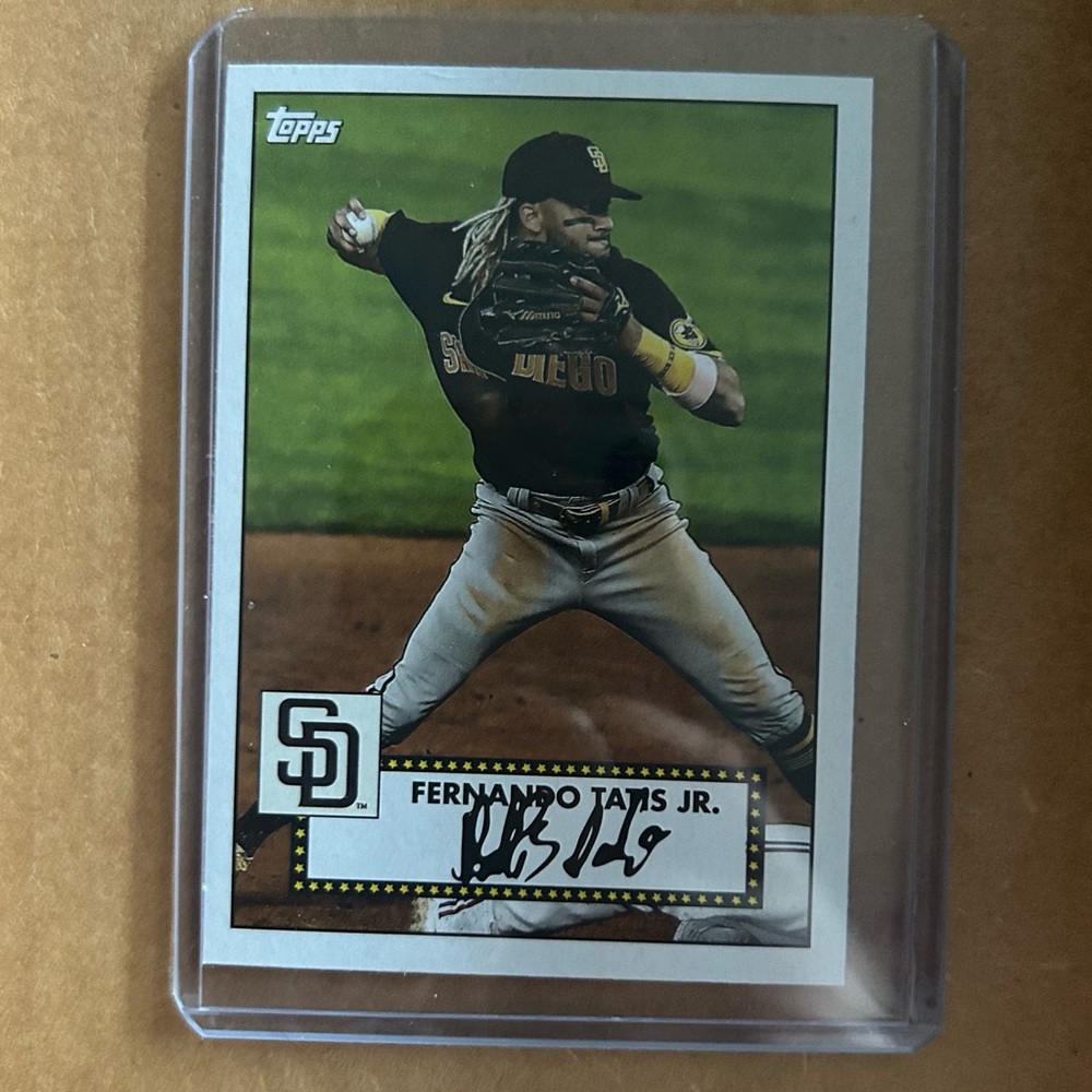 Tatis Topps Baseball Card with Autograph